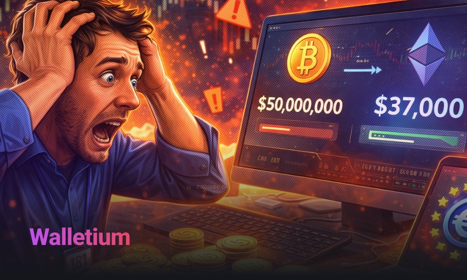 Krypto-Nutzer verliert 50 Millionen Dollar bei 37.000 Dollar Tauschfehler